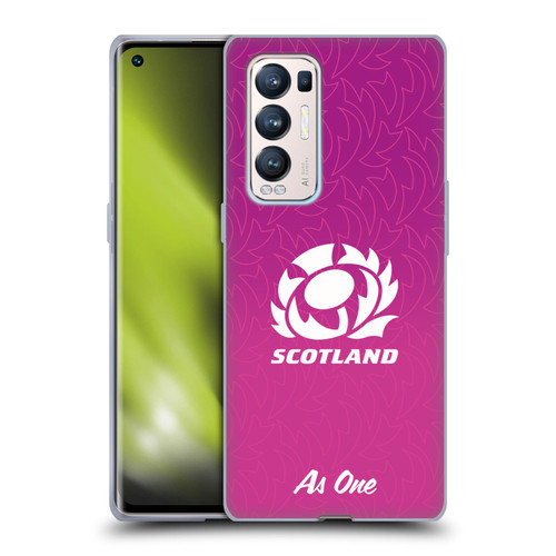 Scotland Rugby Graphics Gradient Pattern Soft Gel Case for OPPO Find X3 Neo / Reno5 Pro+ 5G
