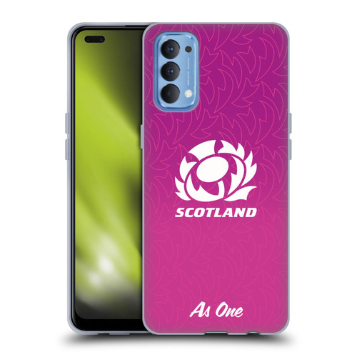 Scotland Rugby Graphics Gradient Pattern Soft Gel Case for OPPO Reno 4 5G