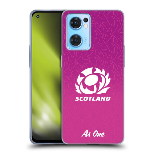Scotland Rugby Graphics Gradient Pattern Soft Gel Case for OPPO Reno7 5G / Find X5 Lite