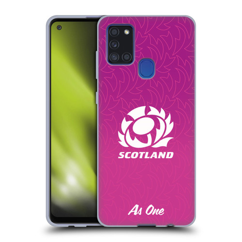 Scotland Rugby Graphics Gradient Pattern Soft Gel Case for Samsung Galaxy A21s (2020)