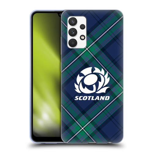 Scotland Rugby Graphics Tartan Oversized Soft Gel Case for Samsung Galaxy A32 (2021)