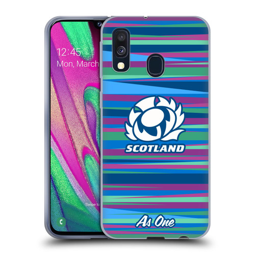 Scotland Rugby Graphics Training Pattern Soft Gel Case for Samsung Galaxy A40 (2019)