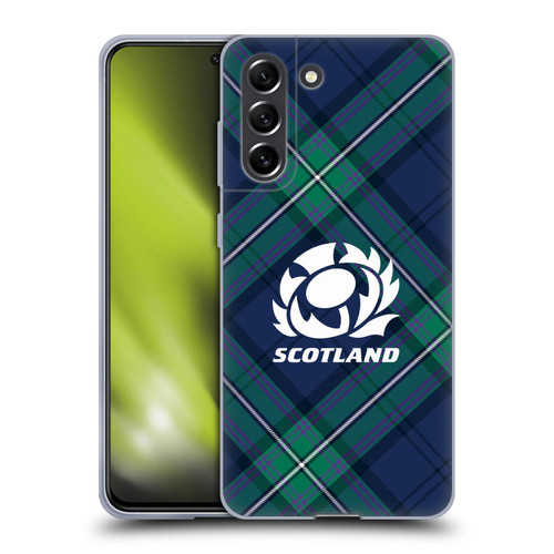 Scotland Rugby Graphics Tartan Oversized Soft Gel Case for Samsung Galaxy S21 FE 5G