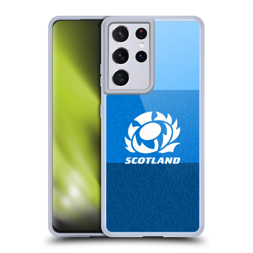 Scotland Rugby Graphics Stripes Pattern Soft Gel Case for Samsung Galaxy S21 Ultra 5G