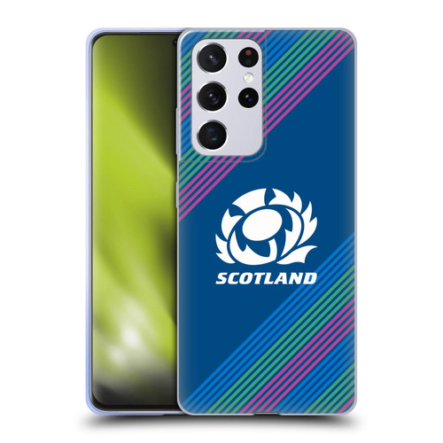 Scotland Rugby Graphics Stripes Soft Gel Case for Samsung Galaxy S21 Ultra 5G