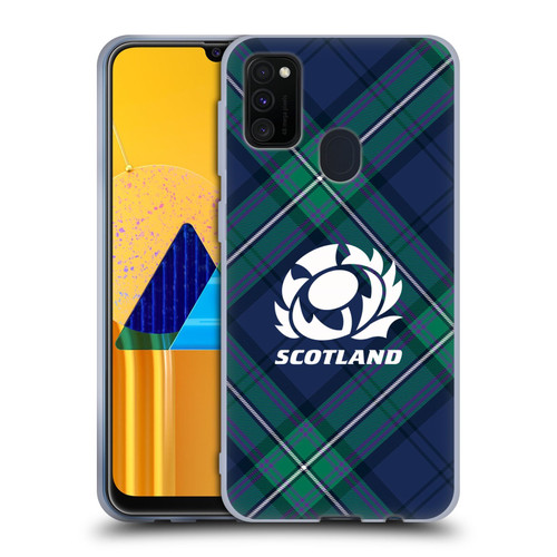 Scotland Rugby Graphics Tartan Oversized Soft Gel Case for Samsung Galaxy M30s (2019)/M21 (2020)