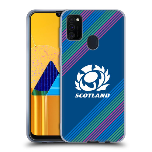 Scotland Rugby Graphics Stripes Soft Gel Case for Samsung Galaxy M30s (2019)/M21 (2020)