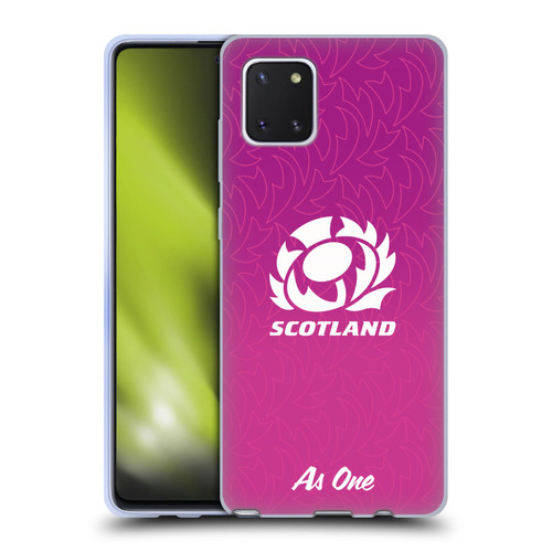 Scotland Rugby Graphics Gradient Pattern Soft Gel Case for Samsung Galaxy Note10 Lite
