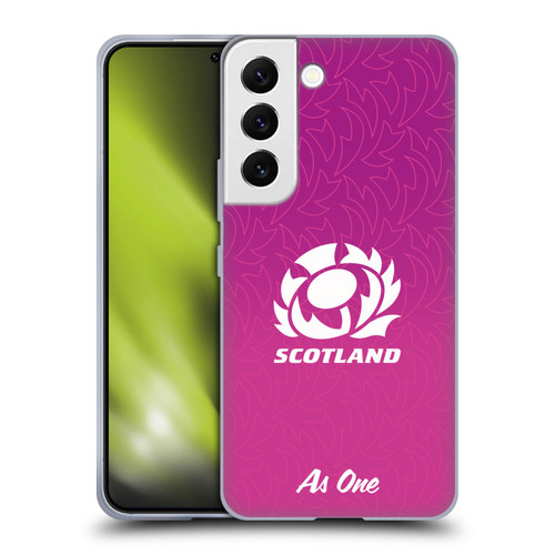 Scotland Rugby Graphics Gradient Pattern Soft Gel Case for Samsung Galaxy S22 5G