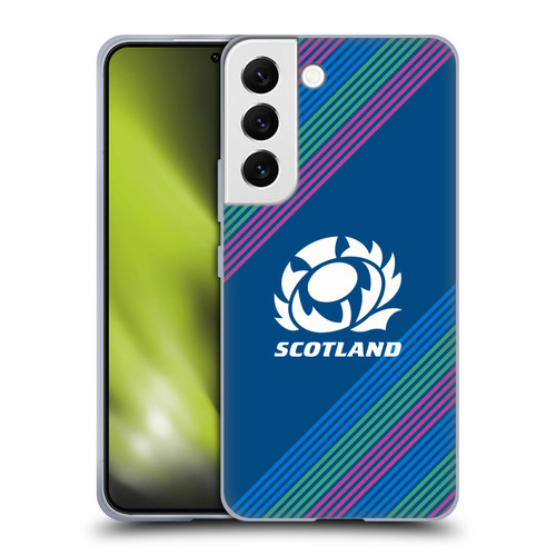 Scotland Rugby Graphics Stripes Soft Gel Case for Samsung Galaxy S22 5G