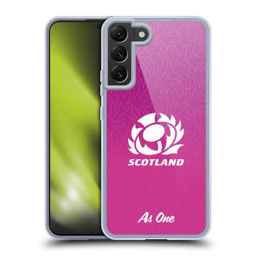 Scotland Rugby Graphics Gradient Pattern Soft Gel Case for Samsung Galaxy S22+ 5G