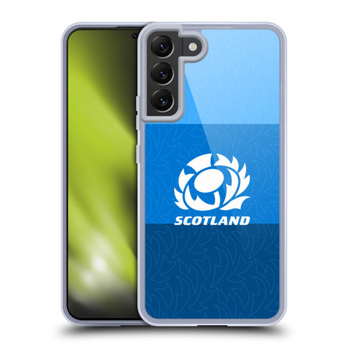 Scotland Rugby Graphics Stripes Pattern Soft Gel Case for Samsung Galaxy S22+ 5G