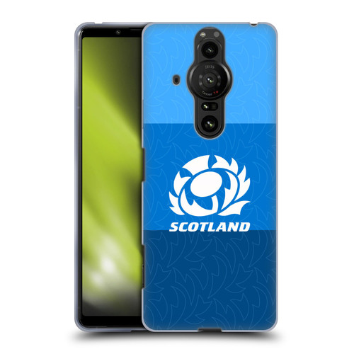 Scotland Rugby Graphics Stripes Pattern Soft Gel Case for Sony Xperia Pro-I