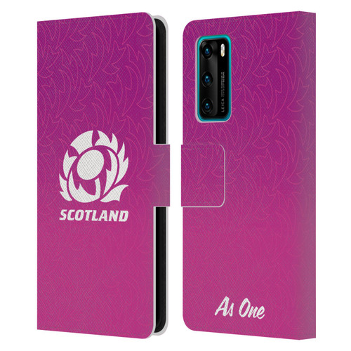 Scotland Rugby Graphics Gradient Pattern Leather Book Wallet Case Cover For Huawei P40 5G