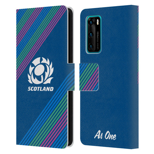 Scotland Rugby Graphics Stripes Leather Book Wallet Case Cover For Huawei P40 5G