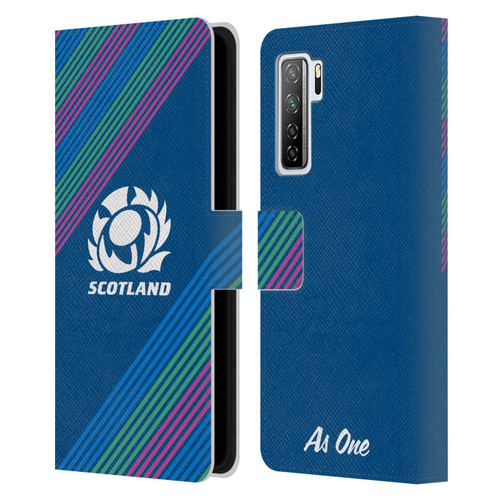 Scotland Rugby Graphics Stripes Leather Book Wallet Case Cover For Huawei Nova 7 SE/P40 Lite 5G