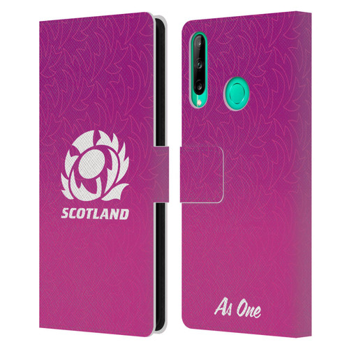 Scotland Rugby Graphics Gradient Pattern Leather Book Wallet Case Cover For Huawei P40 lite E