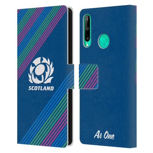 Scotland Rugby Graphics Stripes Leather Book Wallet Case Cover For Huawei P40 lite E