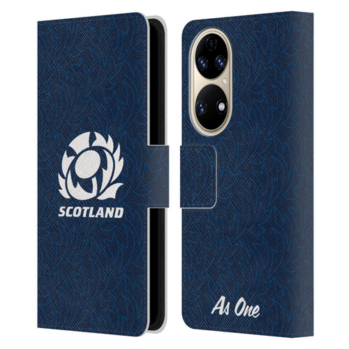 Scotland Rugby Graphics Pattern Leather Book Wallet Case Cover For Huawei P50