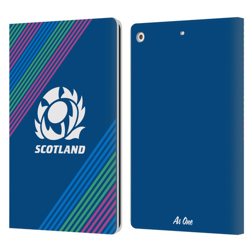 Scotland Rugby Graphics Stripes Leather Book Wallet Case Cover For Apple iPad 10.2 2019/2020/2021