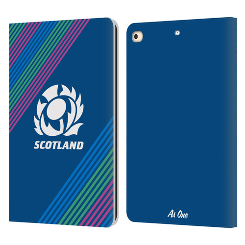 Scotland Rugby Graphics Stripes Leather Book Wallet Case Cover For Apple iPad 9.7 2017 / iPad 9.7 2018