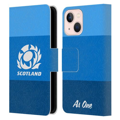 Scotland Rugby Graphics Stripes Pattern Leather Book Wallet Case Cover For Apple iPhone 13 Mini
