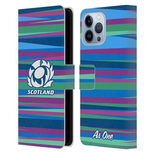 Scotland Rugby Graphics Training Pattern Leather Book Wallet Case Cover For Apple iPhone 13 Pro Max