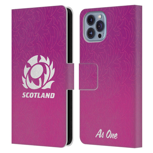 Scotland Rugby Graphics Gradient Pattern Leather Book Wallet Case Cover For Apple iPhone 14