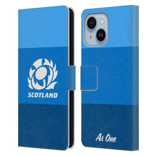 Scotland Rugby Graphics Stripes Pattern Leather Book Wallet Case Cover For Apple iPhone 14 Plus
