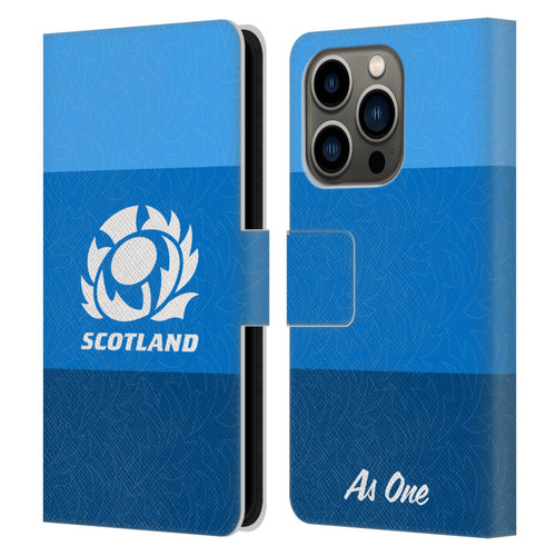 Scotland Rugby Graphics Stripes Pattern Leather Book Wallet Case Cover For Apple iPhone 14 Pro