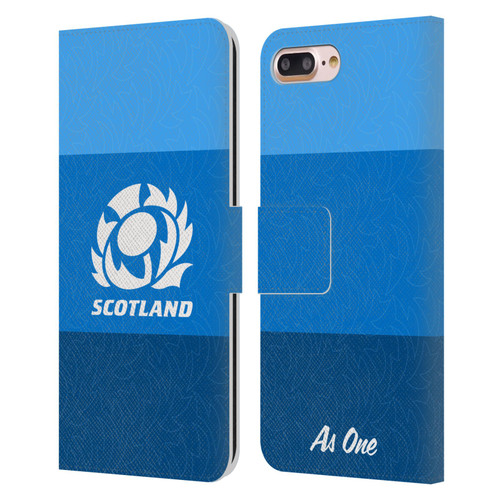 Scotland Rugby Graphics Stripes Pattern Leather Book Wallet Case Cover For Apple iPhone 7 Plus / iPhone 8 Plus