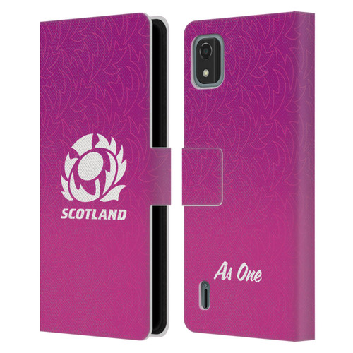 Scotland Rugby Graphics Gradient Pattern Leather Book Wallet Case Cover For Nokia C2 2nd Edition