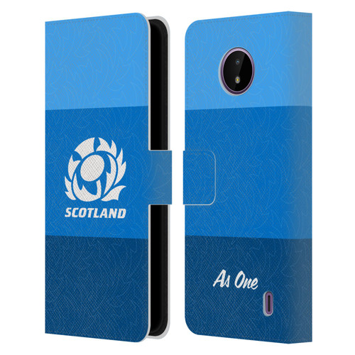 Scotland Rugby Graphics Stripes Pattern Leather Book Wallet Case Cover For Nokia C10 / C20