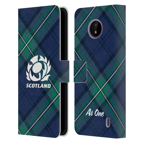 Scotland Rugby Graphics Tartan Oversized Leather Book Wallet Case Cover For Nokia C10 / C20