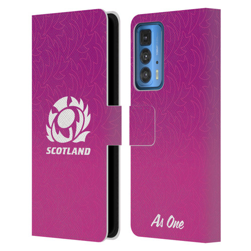 Scotland Rugby Graphics Gradient Pattern Leather Book Wallet Case Cover For Motorola Edge 20 Pro