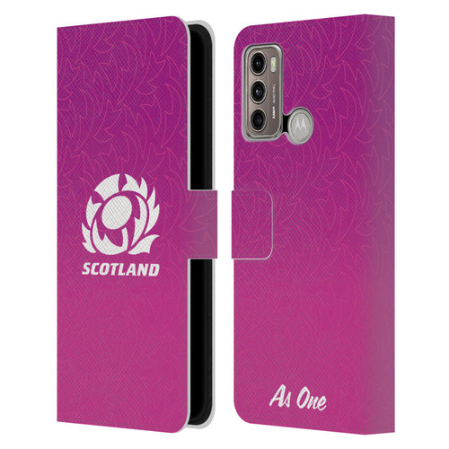 Scotland Rugby Graphics Gradient Pattern Leather Book Wallet Case Cover For Motorola Moto G60 / Moto G40 Fusion