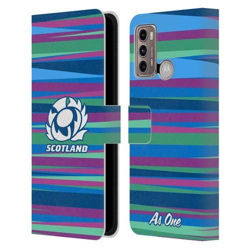 Scotland Rugby Graphics Training Pattern Leather Book Wallet Case Cover For Motorola Moto G60 / Moto G40 Fusion