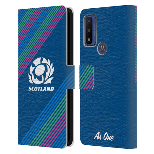 Scotland Rugby Graphics Stripes Leather Book Wallet Case Cover For Motorola G Pure