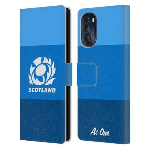 Scotland Rugby Graphics Stripes Pattern Leather Book Wallet Case Cover For Motorola Moto G (2022)
