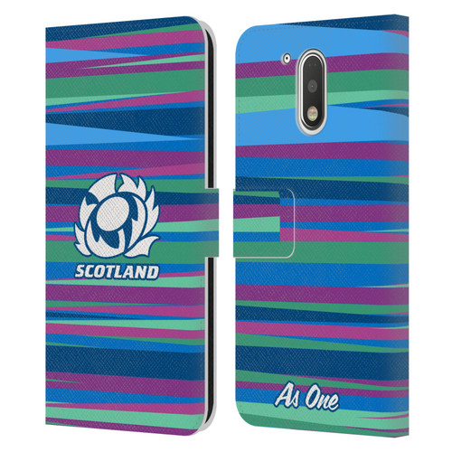Scotland Rugby Graphics Training Pattern Leather Book Wallet Case Cover For Motorola Moto G41