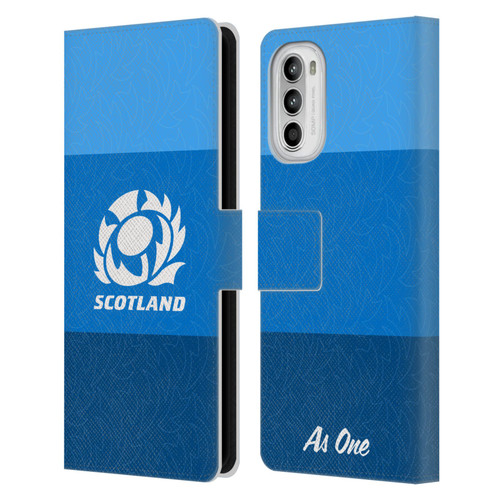 Scotland Rugby Graphics Stripes Pattern Leather Book Wallet Case Cover For Motorola Moto G52