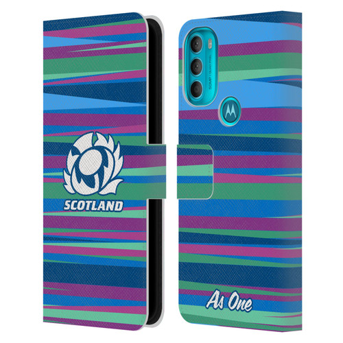 Scotland Rugby Graphics Training Pattern Leather Book Wallet Case Cover For Motorola Moto G71 5G
