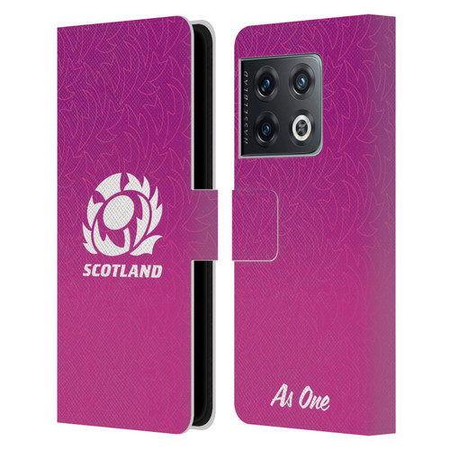 Scotland Rugby Graphics Gradient Pattern Leather Book Wallet Case Cover For OnePlus 10 Pro