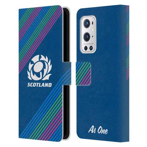 Scotland Rugby Graphics Stripes Leather Book Wallet Case Cover For OnePlus 9 Pro