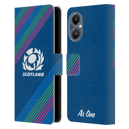 Scotland Rugby Graphics Stripes Leather Book Wallet Case Cover For OnePlus Nord N20 5G