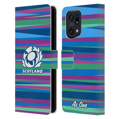 Scotland Rugby Graphics Training Pattern Leather Book Wallet Case Cover For OPPO Find X5 Pro
