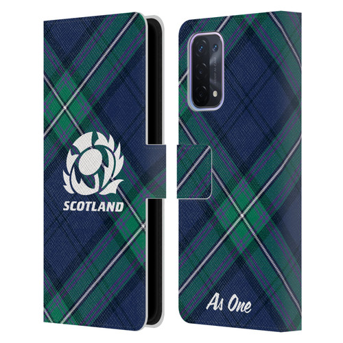 Scotland Rugby Graphics Tartan Oversized Leather Book Wallet Case Cover For OPPO A54 5G