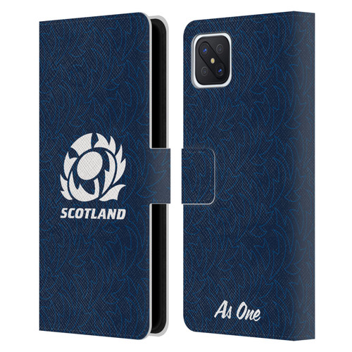 Scotland Rugby Graphics Pattern Leather Book Wallet Case Cover For OPPO Reno4 Z 5G