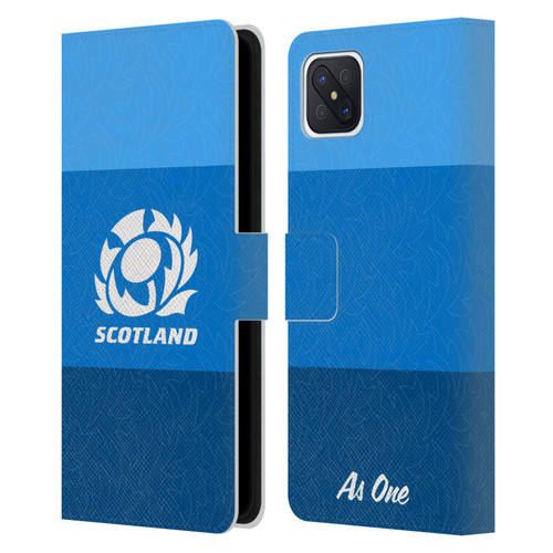 Scotland Rugby Graphics Stripes Pattern Leather Book Wallet Case Cover For OPPO Reno4 Z 5G