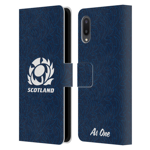 Scotland Rugby Graphics Pattern Leather Book Wallet Case Cover For Samsung Galaxy A02/M02 (2021)
